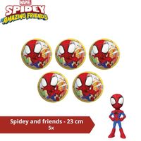 Bal - Voordeelverpakking - Spiderman en Friends - 23 cm - 5 stuks - thumbnail