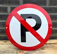 Emaille bord verboden te parkeren