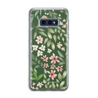 Botanical green sweet flower heaven: Samsung Galaxy S10e Transparant Hoesje