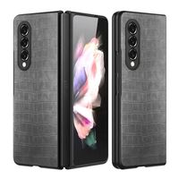 Lunso - Croco patroon cover hoes - Samsung Galaxy Z Fold3 - Grijs