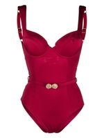 Noire Swimwear maillot de bain à taille ceinturée - Rose - thumbnail