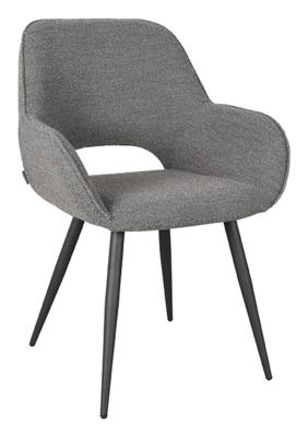 LABEL51 Eetkamerstoel 'Fer' Bouclé, kleur Grijs