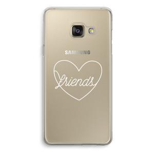 Friends heart pastel: Samsung Galaxy A3 (2016) Transparant Hoesje