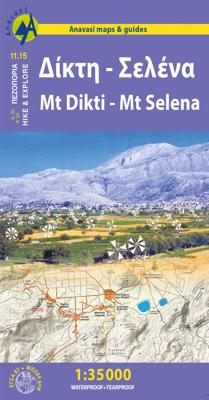 Wandelkaart - Topografische kaart 11.15 Mt. Dikti - Mt. Selena | Anavasi