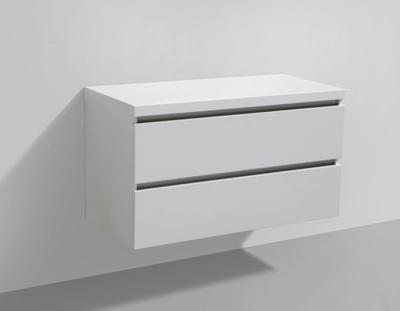 Badmeubel Trend met Flat kunstmarmer top 100 Hoogglans Wit Badmeubel Trend met Flat kunstmarmer top 100 Hoogglans Wit