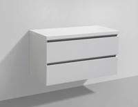 Badmeubel Trend met Flat kunstmarmer top 100 Hoogglans Wit