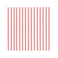 Herbruikbare rietjes - 50x - Rood/wit - Kunststof - 22 cm