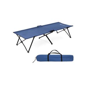 Campingbedje met metalen frame, Blauw