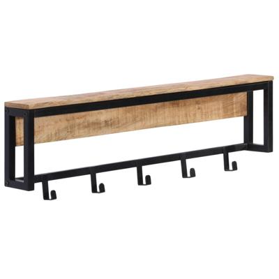 VidaXL Kapstok 87x10x27 cm massief ruw mangohout
