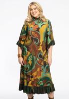 Yoek Jurk met turtle neck MAUDE | Groen | Maat 46/48