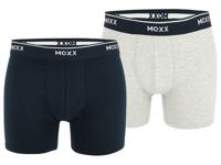 MEXX 2 heren boxershorts (M, Donkerblauw/grijs)