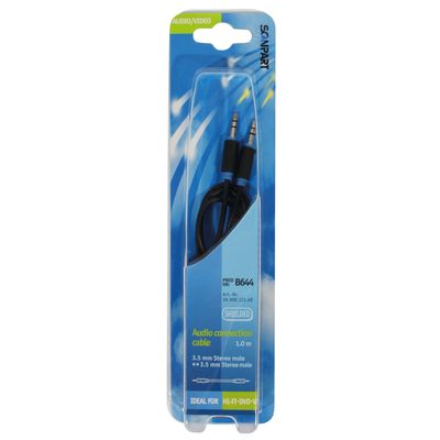 Scanpart audio kabel 3.5mm jack 1,0m Mini jack kabel Zwart