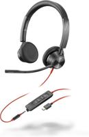 POLY 8X222AA hoofdtelefoon/headset Bedraad Hoofdband Kantoor/callcenter USB Type-C Zwart