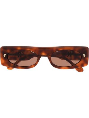 Nanushka lunettes de soleil à effet écaille de tortue Ruthie - Marron