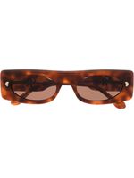 Nanushka lunettes de soleil à effet écaille de tortue - Marron