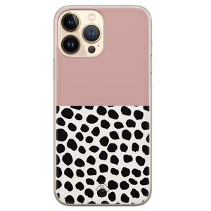 iPhone 13 Pro Max siliconen hoesje - Pink dots