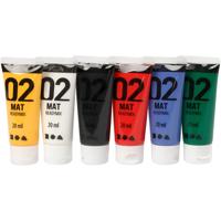 Creativ Company Acrylverf - verschillende kleuren, 02 - matt, 6x20ml