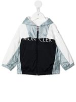 Moncler Enfant veste colour block à capuche - Blanc