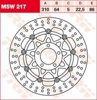 TRW Remschijf, remschijven voor de moto, MSW217