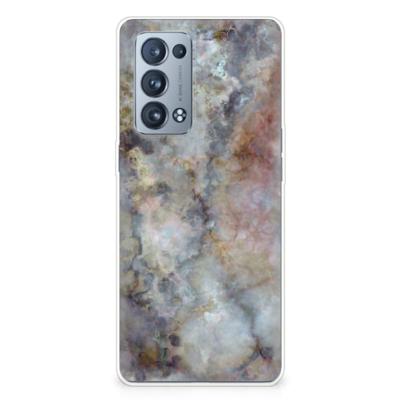 OPPO Reno 6 Pro Plus 5G | TPU | Siliconen hoesje | Marmer Grijs