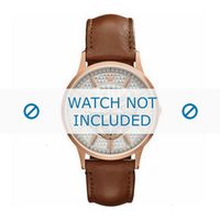 Armani horlogeband AR4667 Leder Bruin 20mm + bruin stiksel