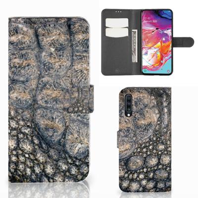 Samsung Galaxy A70 | Telefoonhoesje | Met pasjeshouder | Krokodillenprint