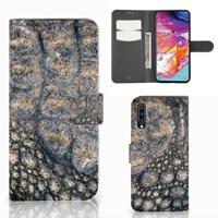 Samsung Galaxy A70 | Telefoonhoesje | Met pasjeshouder | Krokodillenprint