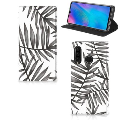 Huawei P30 Lite New Edition Smart Cover Leaves Grey Huawei P30 Lite New Edition Smart Cover Leaves Grey