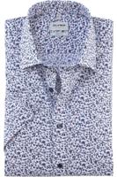OLYMP Level Five Body Fit Overhemd Korte mouw Blauw/roze/wit - thumbnail