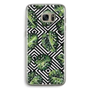 Geometrische jungle: Samsung Galaxy S7 Edge Transparant Hoesje