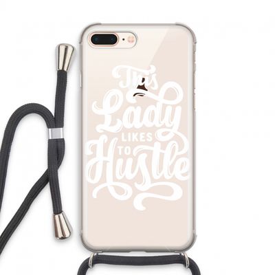 Hustle Lady: iPhone 8 Plus Transparant Hoesje met koord