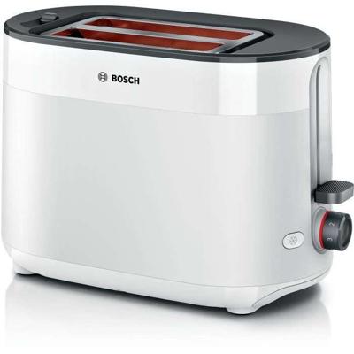 Broodrooster - BOSCH - TAT2M121 MyMoment - Wit - 2 sneetjes - automatische broodcentrering - ontdooi- en opwarmfuncties