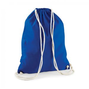 10x stuks sport gymtas kobalt blauw met rijgkoord 46 x 37 cm van katoen