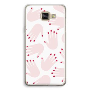 Hands pink: Samsung Galaxy A5 (2016) Transparant Hoesje