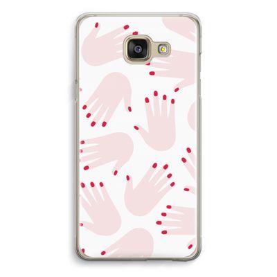 Hands pink: Samsung Galaxy A5 (2016) Transparant Hoesje
