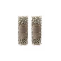 6x stuks zilveren kralenslingers kerstslingers 10 meter