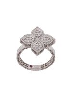 Roberto Coin bague Princess Flower en or blanc 18ct ornées de diamants et de rubis - Argent - thumbnail