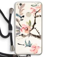 Japanse bloemen: Huawei Ascend P8 Lite (2017) Transparant Hoesje met koord