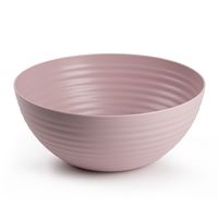 Serveerschaal/saladeschaal - D25 x H10.5 cm - kunststof - roze - thumbnail
