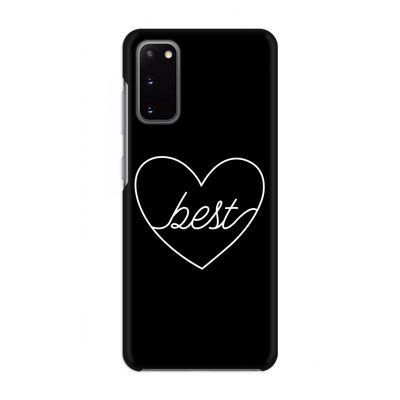 Best heart black: Volledig geprint Samsung Galaxy S20 Hoesje