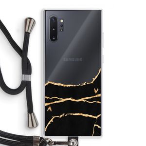 Gouden marmer: Samsung Galaxy Note 10 Plus Transparant Hoesje met koord