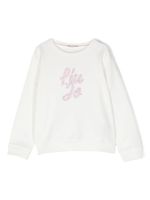 Liu Jo Kids sweat en jersey à logo ornementé - Blanc