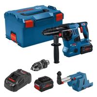 Bosch Professional GBH 18V-28CF boorhamer met GDE 18V-16 stofzuiger, 2 ProCore 8,0Ah accu's, oplader, in Lboxx -