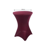 Stretch rok bordeaux statafelrok statafel 80cm statafelhoes - thumbnail