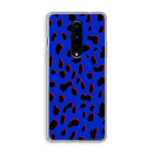 Blue Leopard: OnePlus 8 Transparant Hoesje