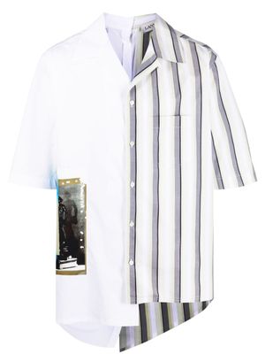 Lanvin chemise asymétrique à design patchwork - Blanc