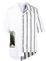Lanvin chemise asymétrique à design patchwork - Blanc