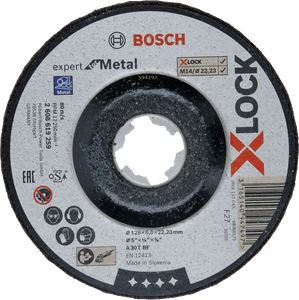 Bosch Accessoires X-LOCK Afbraamschijf Expert for Metal 125x6x22.23mm, gebogen - 1 stuk(s) - 2608619259