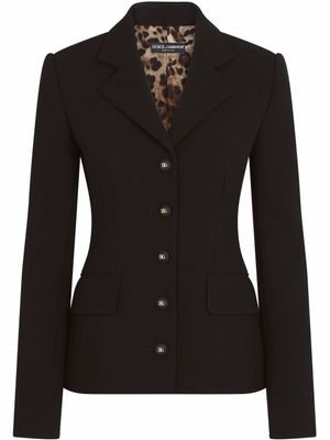 Dolce & Gabbana blazer en laine Dolce à simple boutonnage - Noir