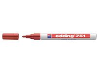 Viltstift edding 751 lakmarker rond rood 1-2mm